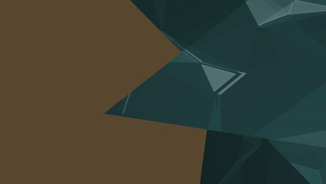 digital animation of three bright triangles against white background