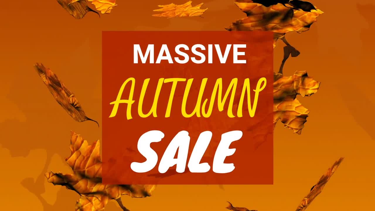video generado digitalmente de la venta de otoño 4k