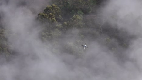 drone flying above the low clouds 2
