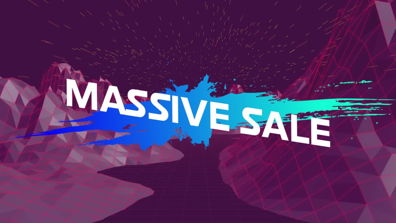 오렌지색 배경에 대규모 판매 그래픽