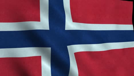 norway flag on the wind