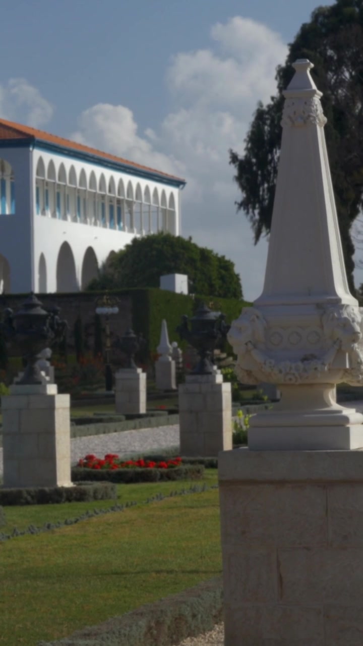 La Residenza di Bahji nel bellissimo giardino Bahai. Acri, Israele
