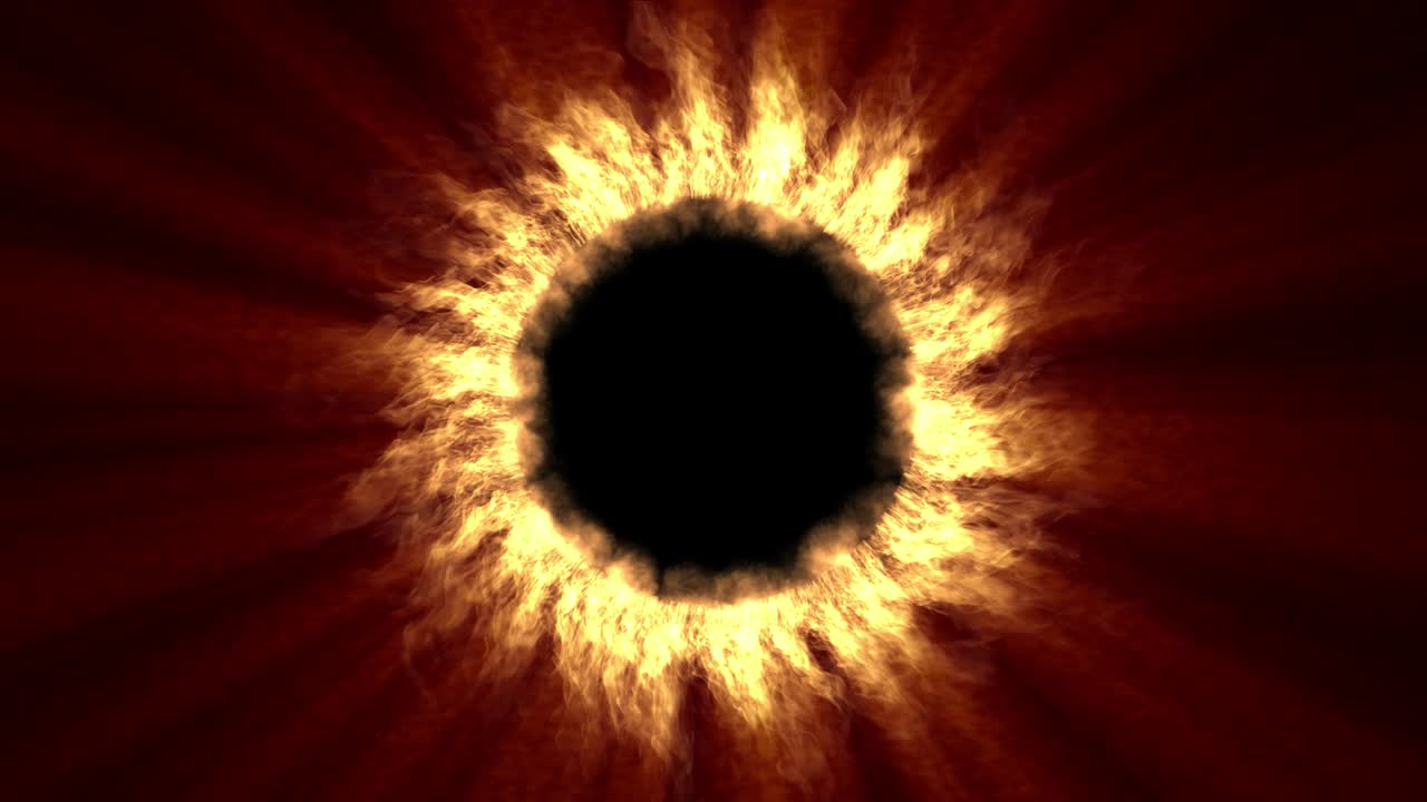 luz del sol fuego abstracto corona llama 4k