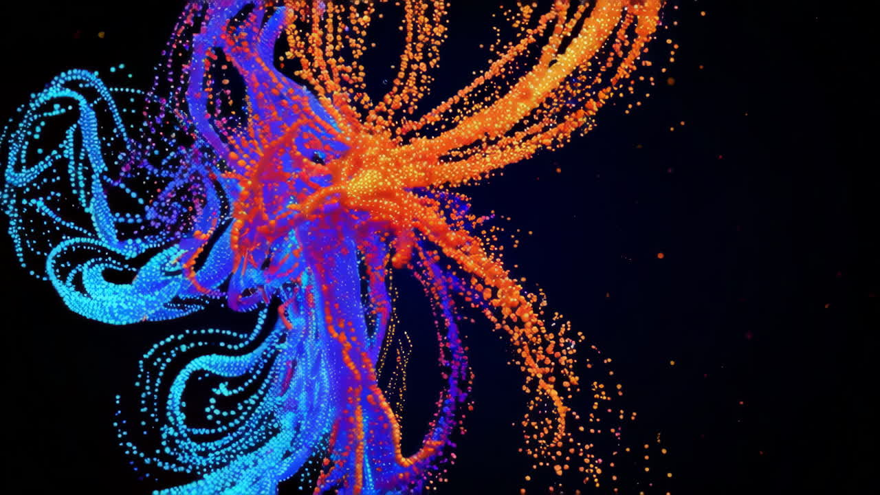Abstract Colorful Particle Explosion