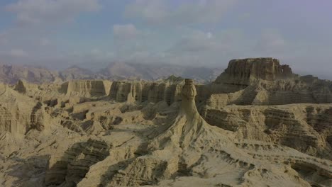 aerial view of geological rock forms at hingol national park in balochistan