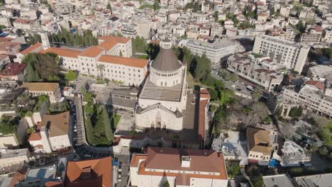 retiros aéreos de la iglesia de la anunciación en el casco antiguo de nazaret