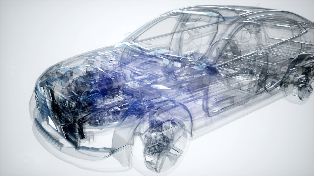 자세한 자동차 엔진 및 다른 부품