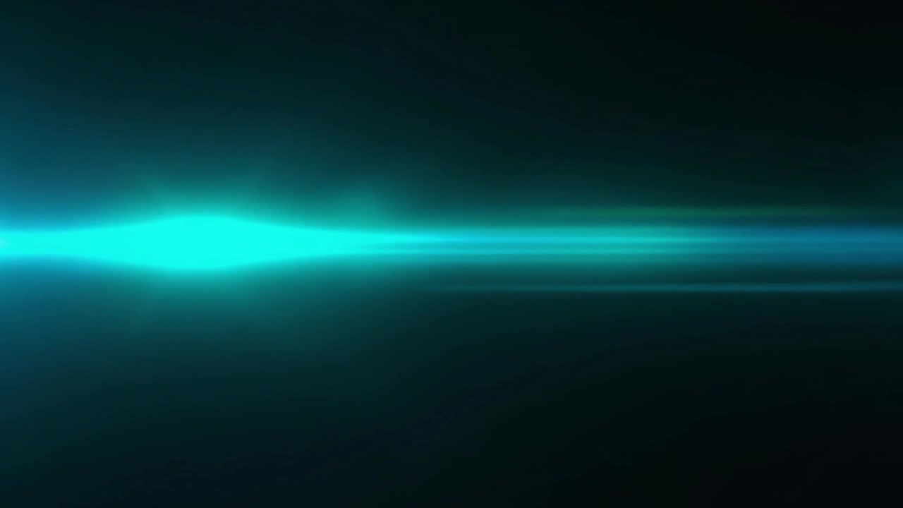 Effetto lens flare ciano su sfondo nero