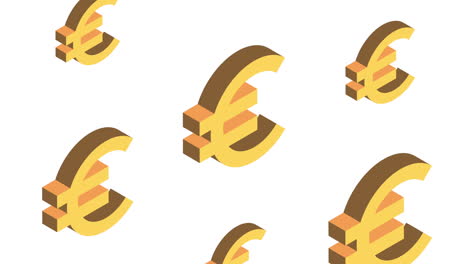 euros pattern symbols financial animation