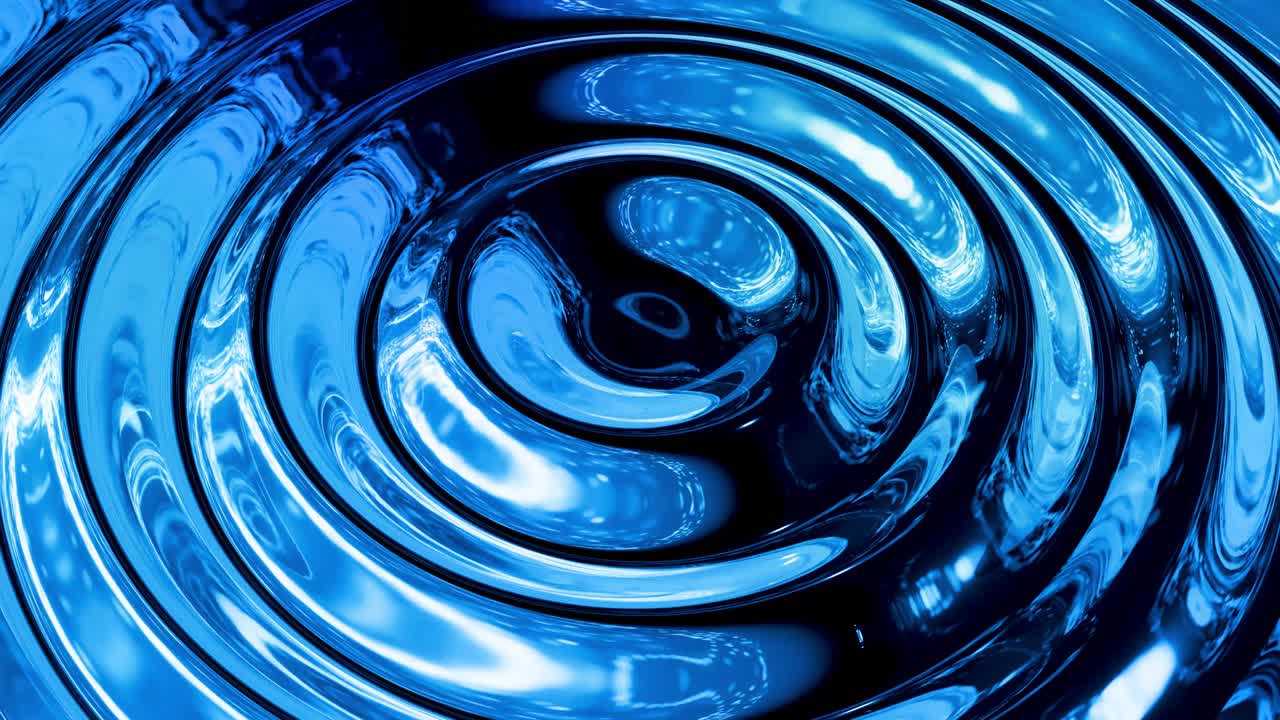 반이는 반이는 표면에 파란색 패턴을 가진 물결 모양의 추상적인 액체 배경; 포일 또는 반이는 유리 표면과 같은 점성 파란 액체; 아름다운 창의적인 축제 배경; 간단한 밝은 bg.