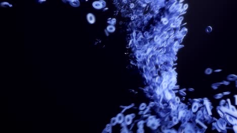 una tormenta binaria. animación 4k uhd con un tema tecnológico.
