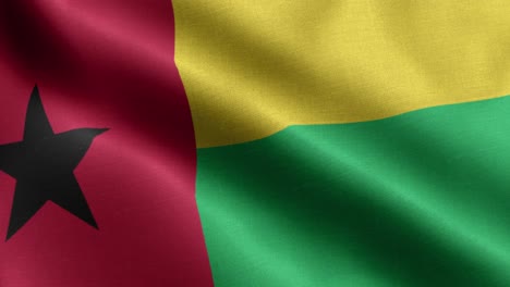 Nahaufnahme-Winkende-Schleife-4k-Nationalflagge-Von-Guinea-Bissau