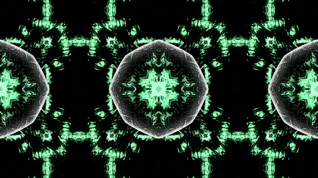 fondo decorativo abstractamente adornado con bucles. caleidoscopio o mandala en 3d.