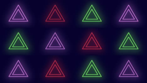 Neon-colorful-geometric-triangles-pattern-in-night