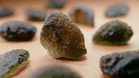 rare moldavite gemstone crystal collection from the czech republic