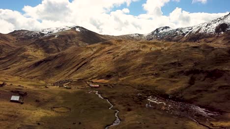 aerial drone landscape shot of andes mountains in peru2