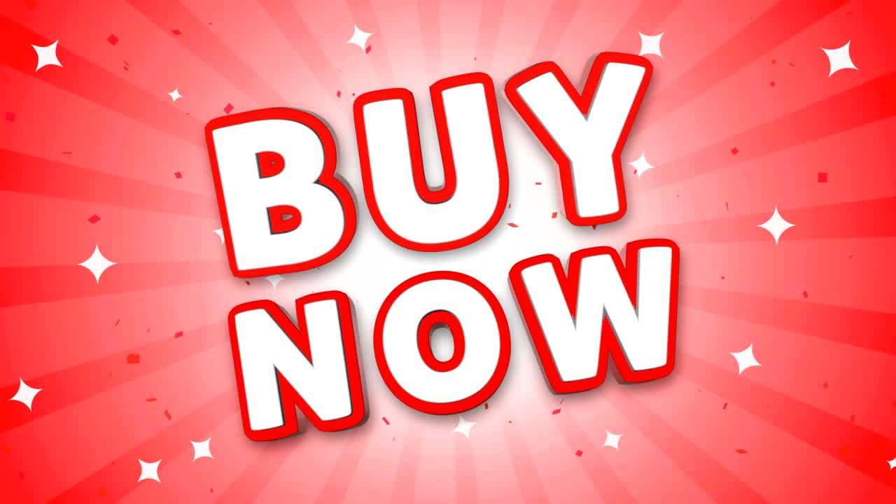 3d 텍스트를 사서 낙하하는 콘페티 배경에