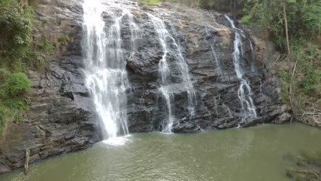 Panning-shot-of-waterfall-cascade