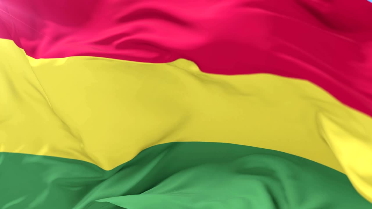 bandera de bolivia agitando el viento en lento, bucle