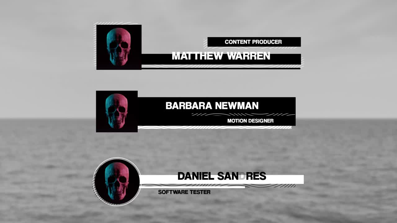 Graphics with Name and Title Overlays