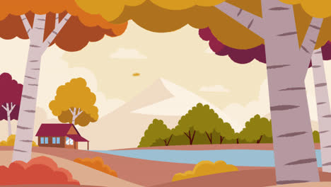 Eine-Animation-Einer-Handgezeichneten-Flachen-Herbstillustration