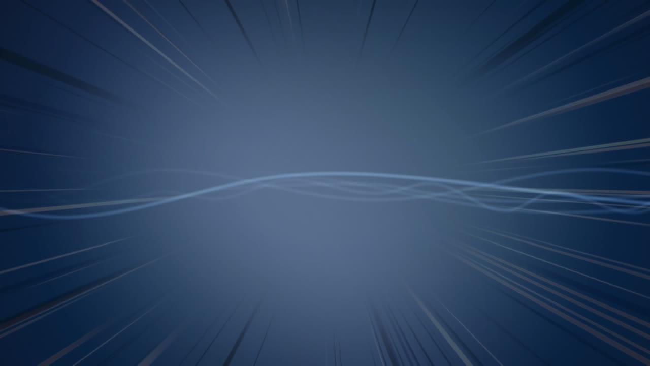 animación de líneas azules brillantes con haces de luz parpadeantes, sobre un fondo oscuro