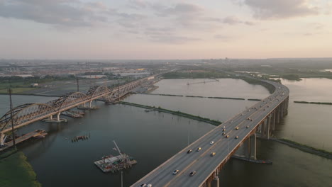 aerial view of traffic on a new jersey highway