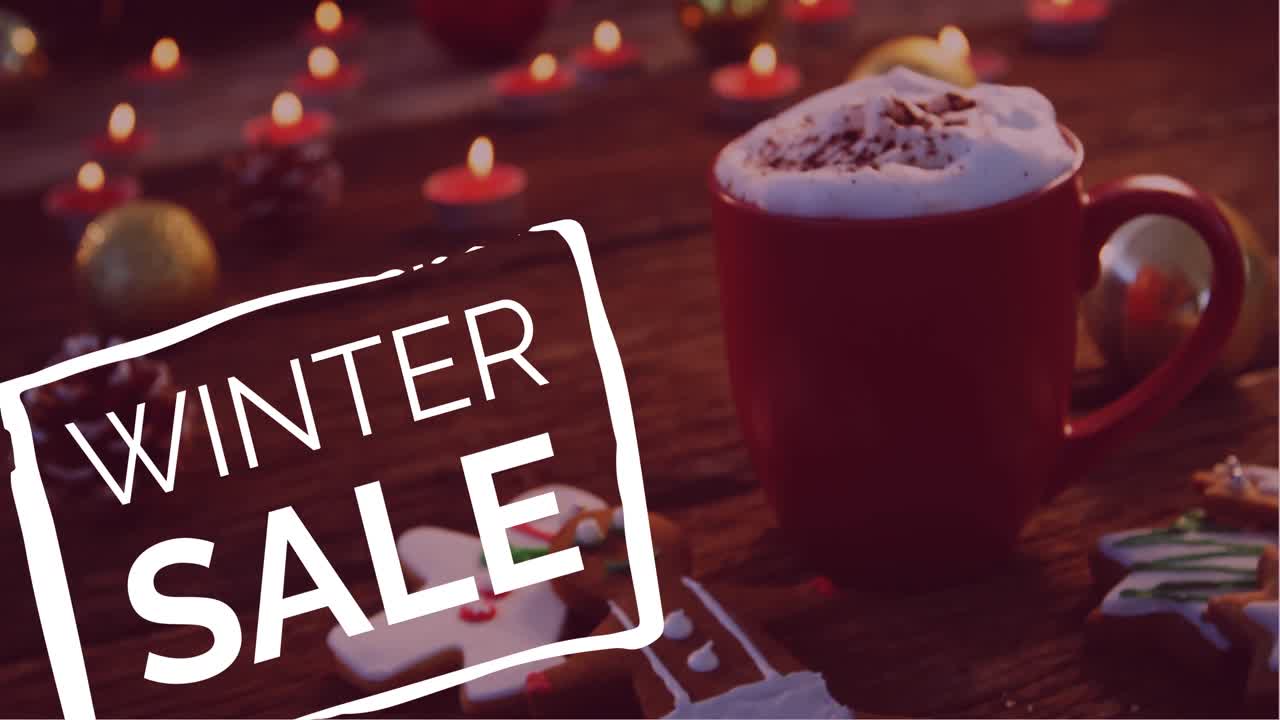 video generado digitalmente de la venta de invierno 4k