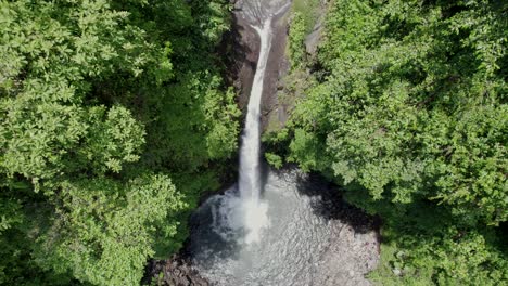 view of a waterfall during midday from above