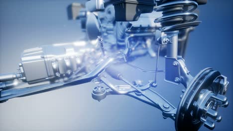 motores de automóviles detallados y otras piezas