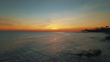 Elevated-view-of-ocean-sunset