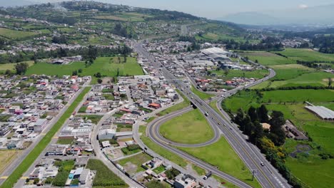 Transportation-network-Tambillo-Mejía-Canton,-Pichincha-Province,-Ecuador