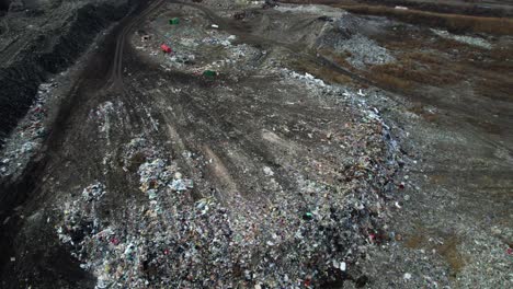 aerial view of a large landfill