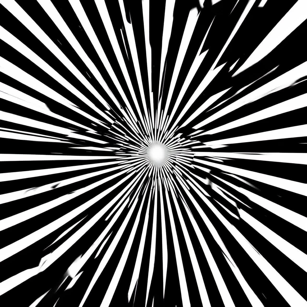 Motivo dinamico a scoppio radiale in bianco e nero, che crea un effetto zoom simile a un video.
