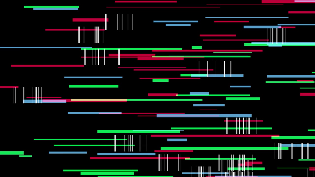 Digital Glitch Effect with Moving Horizontal Lines