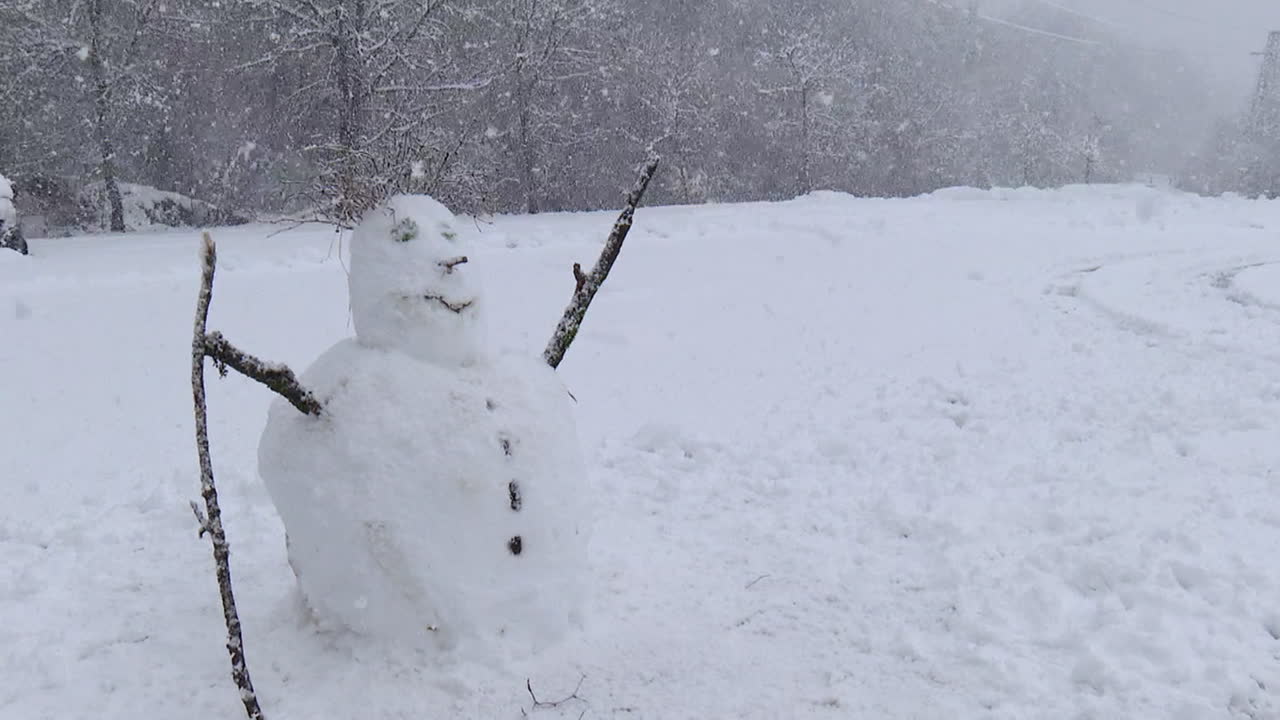 눈 인 풍경 에 있는 스노우맨