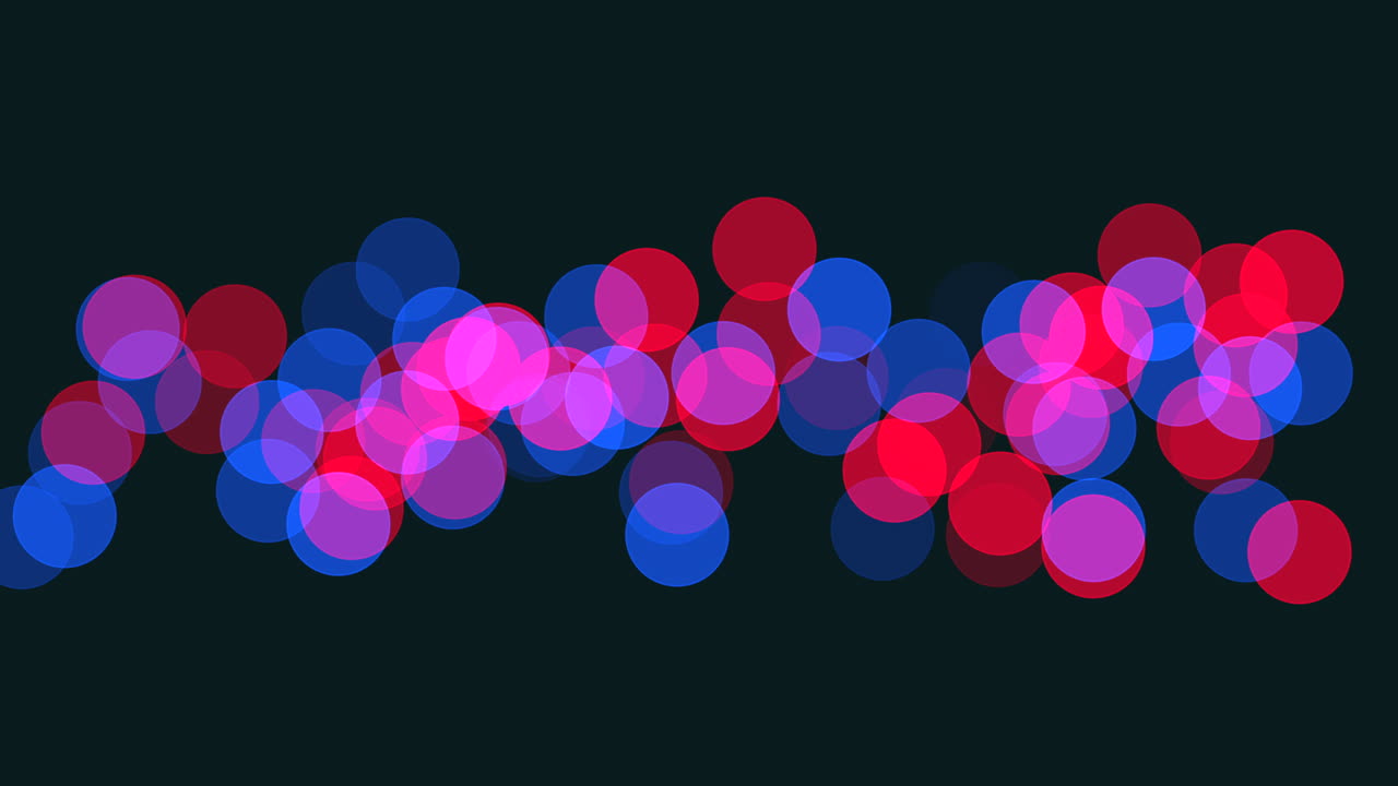 círculos abstractos patrón rojo y azul sobre fondo negro