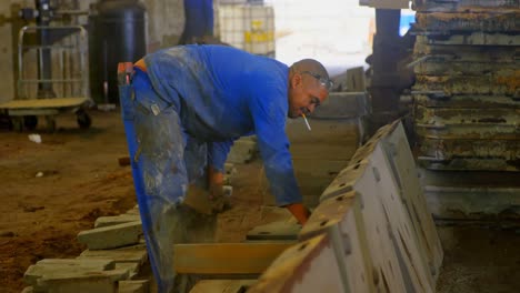 worker working in foundry workshop 4k