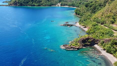 ambon bay indonesia aerial drone hd