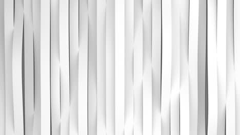 top view on white stripes waves animation. deforming bands surface with soft light. modern bright backdrop template in minimalistic style. 4k uhd loopable