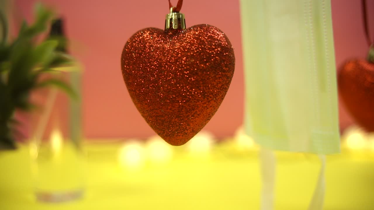 결혼식, 기념일 및 사랑의 발렌타인 축제에 대한 4k 사랑 테마 모션 배경