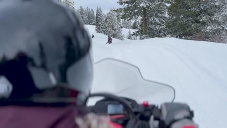 snowmobiling in the idaho mountains