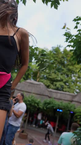 woman dancing at a festival