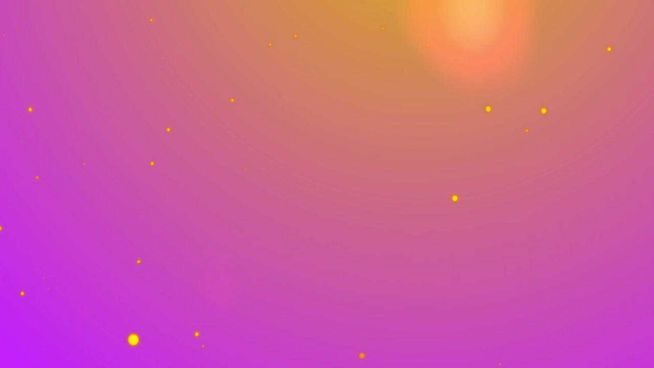 animación de manchas de luz amarillas sobre un fondo púrpura