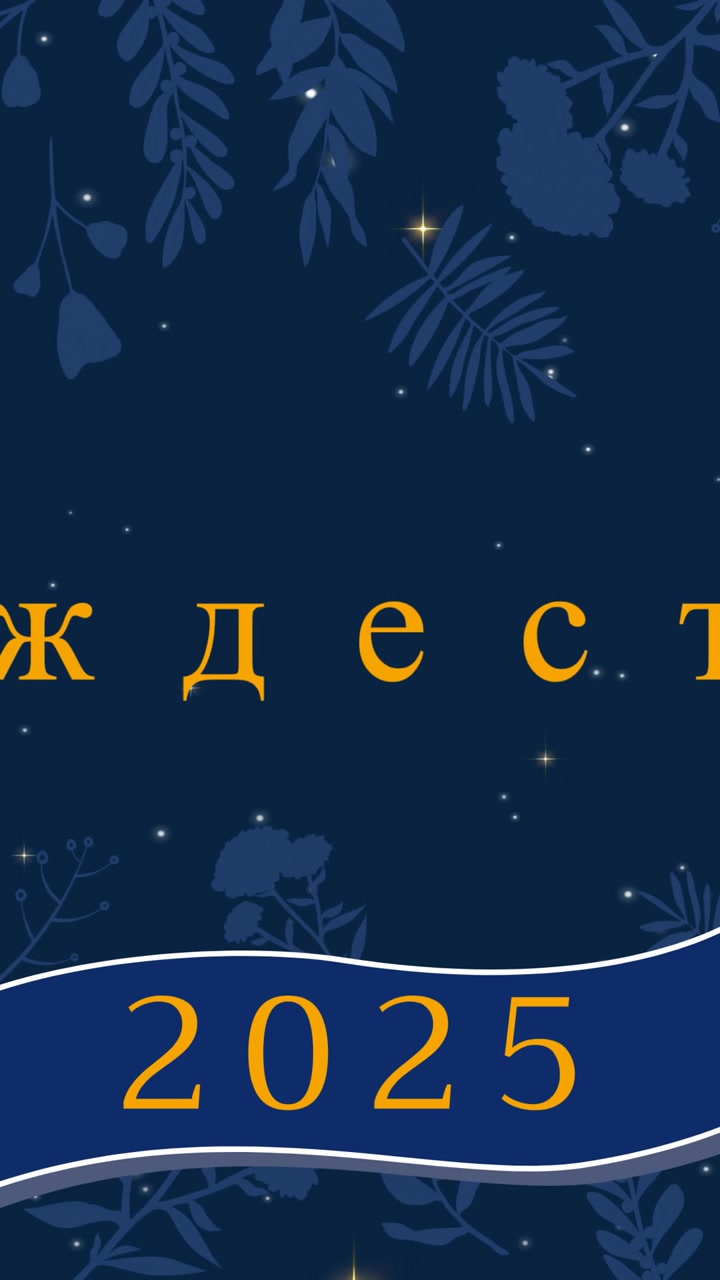 Animation of christmas greetings in russian and happy new year 2025 over decoration and snow falling