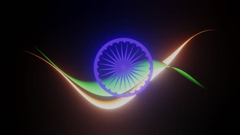 indian national flag motion graphics background.