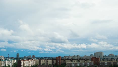 cityscape with cloudy sky