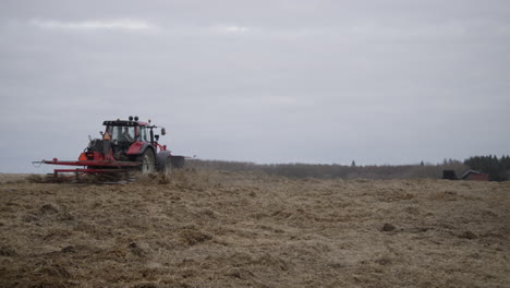 harvest of danish carrots with heavy machinery