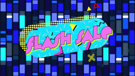 Animación-Del-Texto-De-Venta-Flash-En-Rosa-Sobre-Rectángulos-Azules-Y-Blancos-Parpadeantes