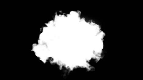 bomb explosion on green screen with black and white matte. 3d illustration